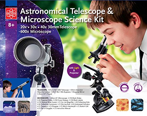 Teleskop und Mikroskop Set für den Einstieg in Kosmos und Mikrokosmos von EDU-TOYS