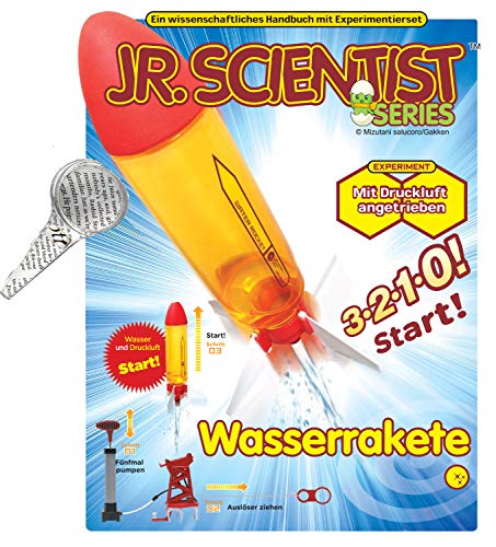 Wasserrakete Water Rocket Bausatz mit Lehrbuch in Deutscher und englischer Sprache und Technikerhandlupe 2+5fache Vergrößerung von EDU-TOYS