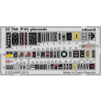 EDUARD ACCESSORIES 32760 1:32 P-61 placards for Hobby Boss EDUARD ACCESSORIES 32760 1:32 P-61 placards for Hobby Boss von EDUARD