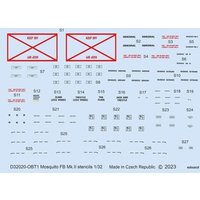 EDUARD ACCESSORIES 7307320 1:32 Mosquito FB Mk.II stencils for TAMIYA EDUARD ACCESSORIES 7307320 1:32 Mosquito FB Mk.II stencils for TAMIYA von EDUARD