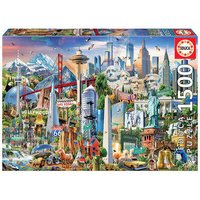 EDUCA 9217670 Wahrzeichen Amerika 1500 Teile Puzzle EDUCA 9217670 Wahrzeichen Amerika 1500 Teile Puzzle von EDUCA BORRAS