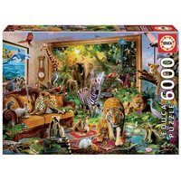 EDUCA 9217679 Wilde Tiere im Haus 6000 Teile Puzzle von EDUCA BORRAS