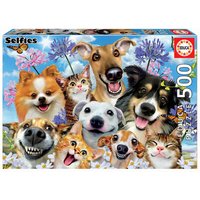 EDUCA 9217983 Hunde und Katzen Selfie 500 Teile Puzzle von EDUCA BORRAS