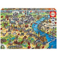 EDUCA 9218451 London City Maps 500 Teile Puzzle von EDUCA BORRAS