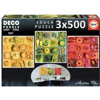 EDUCA 9218454 Früchte und Blumen 3x500 Teile Deko Puzzle ** EDUCA 9218454 Früchte und Blumen 3x500 Teile Deko Puzzle ** von EDUCA BORRAS