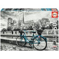 EDUCA 9218482 Fahrrad vor Notre Dame 500 Teile Puzzle von EDUCA BORRAS