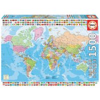 EDUCA 9218500 Politische Weltkarte 1500 Teile Puzzle EDUCA 9218500 Politische Weltkarte 1500 Teile Puzzle von EDUCA BORRAS