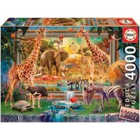 EDUCA 9219285 Puzzle 4000 Teile Die Savanne erwacht von EDUCA BORRAS