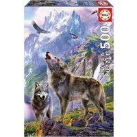EDUCA 9219548 Puzzle 500 Teile Wölfe in den Bergen von EDUCA BORRAS