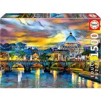 EDUCA 9219617 Puzzle 1500 Teile Petersdom/Engelsbrücke von EDUCA BORRAS