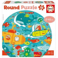 EDUCA 9218907 Rund-Puzzle 28 Teile Unterwasser von EDUCA