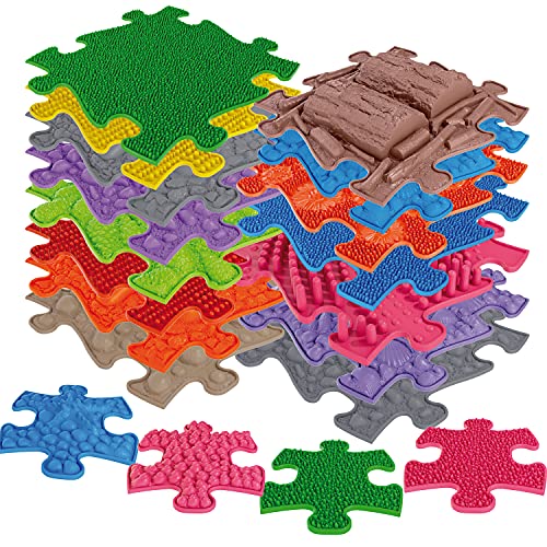 EDUPLAY 110484 Sensorik-Pfad Universal-Set 19-teilig, Mehrfarbig (1 Set) von EDUPLAY