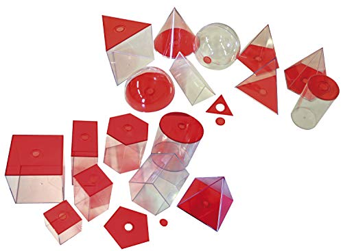 Eduplay 120070 - Geometrische Körper, groß, transparent rot von EDUPLAY