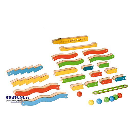 EDUPLAY 120548 Maglab Magnetbahn, mehrfarbig (1 Set) von EDUPLAY