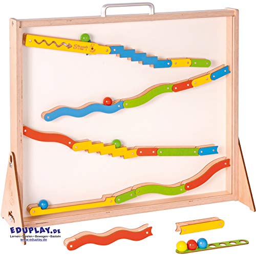 EDUPLAY 120549 Maglab Magnetbahn im Koffer, Mehrfarbig (1 Set) von EDUPLAY