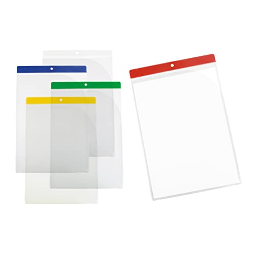 EDUPLAY 120750 Einstecktaschen A4 selbsthaftend, Mehrfarbig, 5-teilig (5er Pack) von EDUPLAY