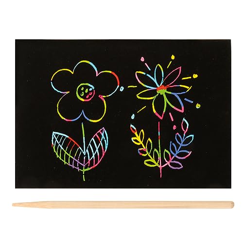 EDUPLAY 130261 Scratch Magic mit 10 Karten (14 x 10 cm), 10 Griffel (14 cm), mehrfarbig, 20-teilig (1 Set) von EDUPLAY