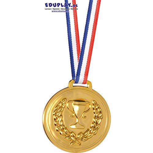 EDUPLAY 130274 Kunststoff-Medaille mit Sicherheitsverschluss zum Beschriften, Gold EDUPLAY 130274 Kunststoff-Medaille mit Sicherheitsverschluss zum Beschriften, Gold von EDUPLAY