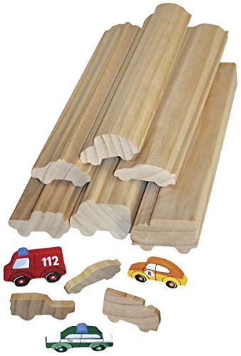 Eduplay 210051 Profilholz Fahrzeuge, 6er Set von EDUPLAY