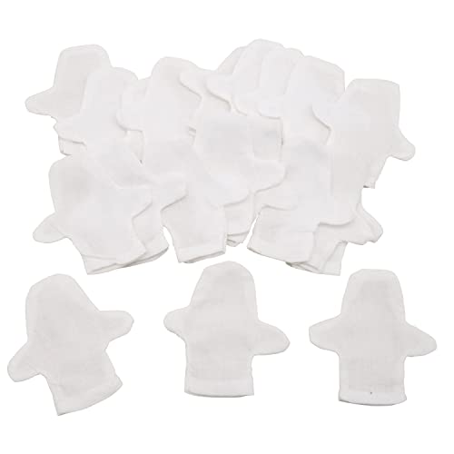 EDUPLAY 370111 Fingerpuppen zum Gestalten, Baumwolle, 7 x 6,5 cm, Loch: Ø 3 cm (20er Pack) von EDUPLAY