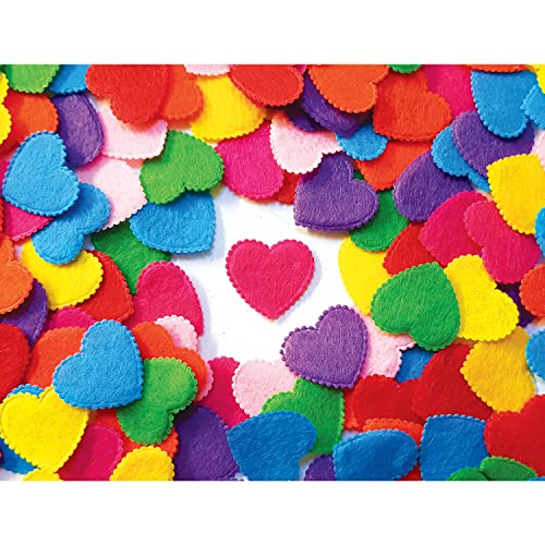 EDUPLAY Bunte Filz-Herzen 100er Set von EDUPLAY
