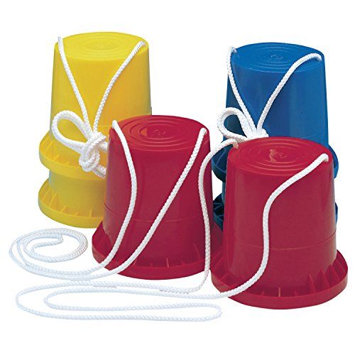 EDUPLAY 130035 Laufdollis/Laufstelzen, Kunststoff, bunt (Farbe zufällig, 4 Paar) von EDUPLAY