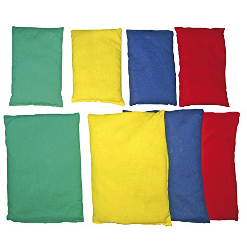 EDUPLAY Set Bohnensäckchen, 15 x 9 cm & 20 x 15 cm, 4 Farben, Mehrfarbig (2 x 4er Pack) von EDUPLAY