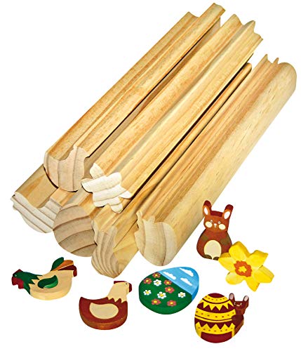 Eduplay 210049 Profilholz Ostern, 6er Set von EDUPLAY