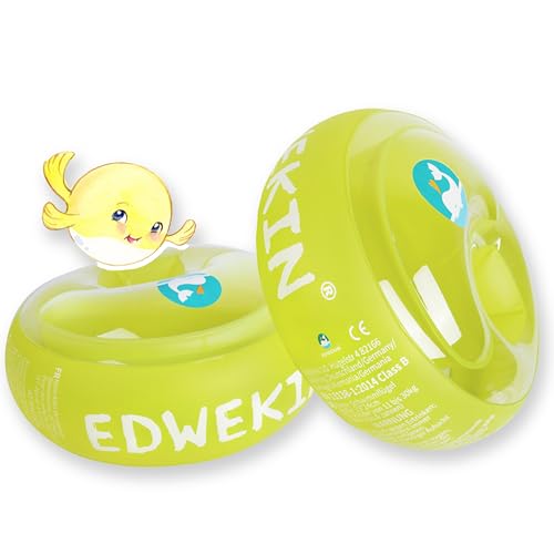 EDWEKIN Premium Schwimmflügel für Kinder (1–6 Jahre) | TÜV geprüft, extragroße Luftkammern | Perfekte Schwimmhilfe für Babys und Kleinkinder | Transparentes Design von EDWEKIN
