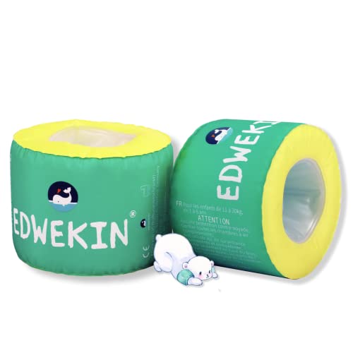 EDWEKIN® Schwimmflügel mit Schaumkern & Stoffüberzug | TÜV geprüft | Premium Schwimmhilfe für Babys, Kleinkinder & Kinder 3–6 Jahre | Stylisches Design für Mädchen & Jungen von EDWEKIN