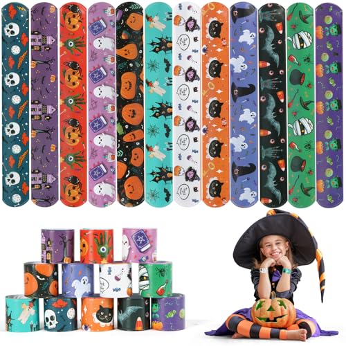 EDWINENE Halloween-Armbänder, 48 Schnapparmbänder für Kinder, Partytütenfüller von EDWINENE