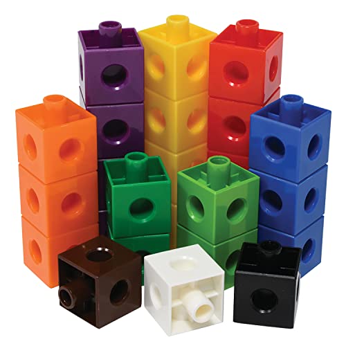 edxeducation Linking Cubes - Set mit 100 Würfeln - Würfel zum Verbinden und Zählen zum Bauen und Rechnen - für Kinder im Vorschul- und Grundschulalter von EDX Education