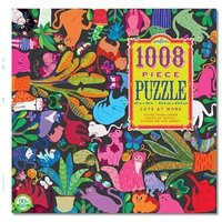 eeboo 4650651 Puzzle 1008 Teile Katzen bei der Arbeit von EEBOO™
