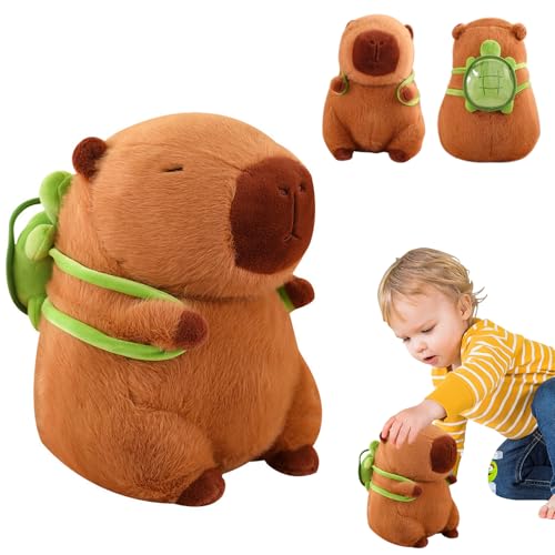 EEPLUYTY Capybara-Rucksack, 23 cm Große Puppe, Süßes Pelziges Spielzeug, Simuliertes Capybara für Kinder, Geeignet als Geschenk von EEPLUYTY