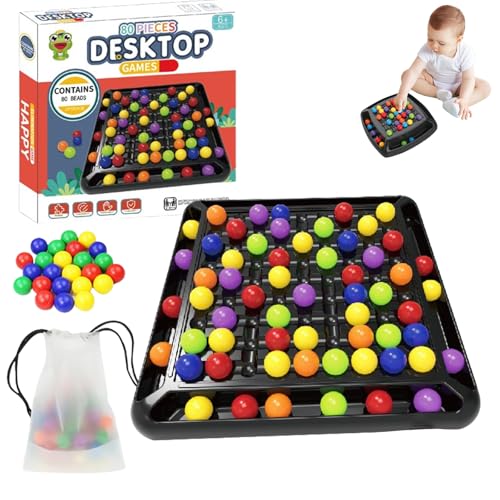 Intellektuelles Schachbrett Doppelduell, Brettspiel Kugeln, Elimination Brettspiel, Intellektuelles Schachbrett, Intellektuelles Spielbrett Für Erwachsene Und Kinder (modern, Getreide, 80) von EEPLUYTY