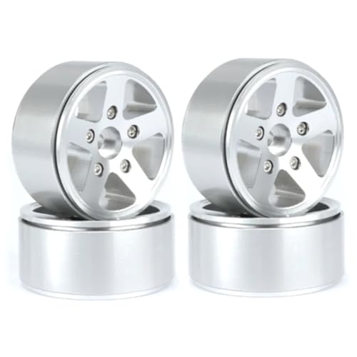 4PCS 1,9 Zoll Metall Beadlock Radnabe Felge for 1/10 RC Crawler Auto Axial SCX10 for Tra-xxas TRX4 RC4WD D90 for Red-cat for Gen8 MST,2 von EEQANAO