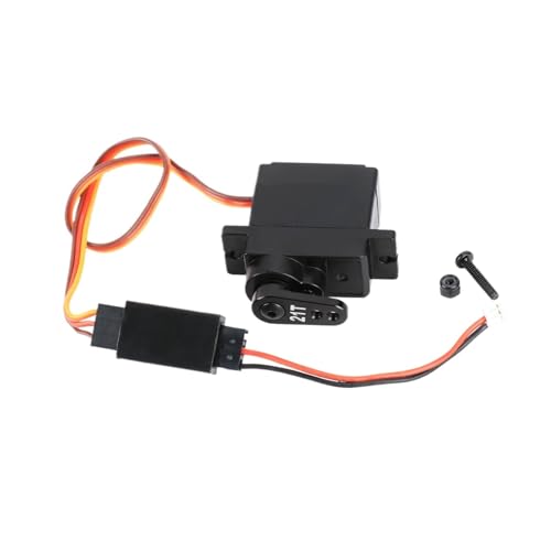 EEQANAO 1 kg Metall-Lenkservo und 21T Metall-Servoarm for Ho-BBY Plus 1/18 CR18P for Rock Van und for Trail for Hunter-Upgrades-Teile(Zwart) von EEQANAO