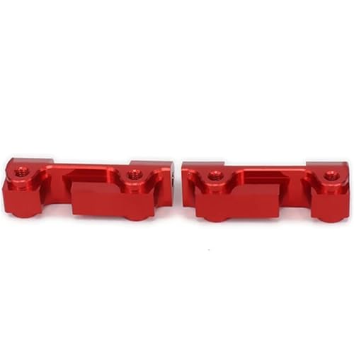 EEQANAO 2 STÜCKE Aluminiumlegierung Vorne/Hinten Aufhängung Feste Halterung for RC Auto 1/10 FS Truck Buggy 53810 Hop-Up verbesserte Teile(Rood) von EEQANAO