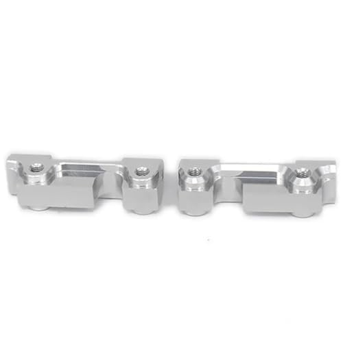 EEQANAO 2 STÜCKE Aluminiumlegierung Vorne/Hinten Aufhängung Feste Halterung for RC Auto 1/10 FS Truck Buggy 53810 Hop-Up verbesserte Teile(Silver) von EEQANAO