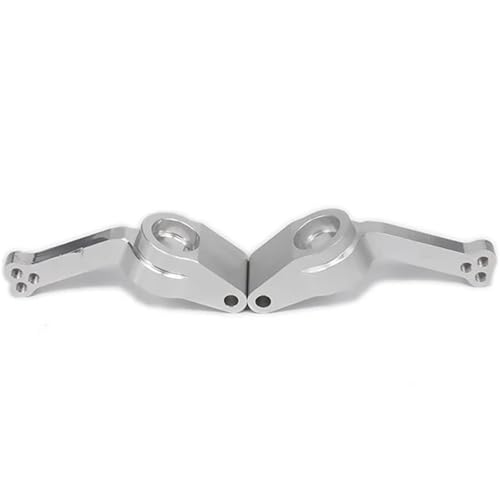 EEQANAO 2 STÜCKE Hinterradnabenträger (l/r) 533023 for Rc for Ho-BBY Modellauto 1/10 FS Racing Truck Buggy for TRU-ggy 53810 Aluminiumlegierung Hop-Up-Teile(Silver) von EEQANAO