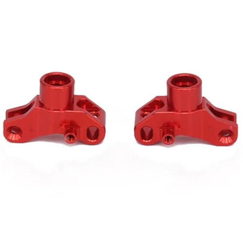 EEQANAO 2 STÜCKE Legierung Hinterradnabenträger Achsschenkelträger for Rc Modellauto 1/10 for Ky-osho for Op-ima 4Wd Upright Set Buggy Off-Road RC Teile(Rood) von EEQANAO