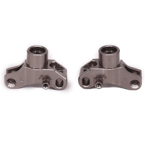 EEQANAO 2 STÜCKE Legierung Hinterradnabenträger Achsschenkelträger for Rc Modellauto 1/10 for Ky-osho for Op-ima 4Wd Upright Set Buggy Off-Road RC Teile(Titanium) von EEQANAO