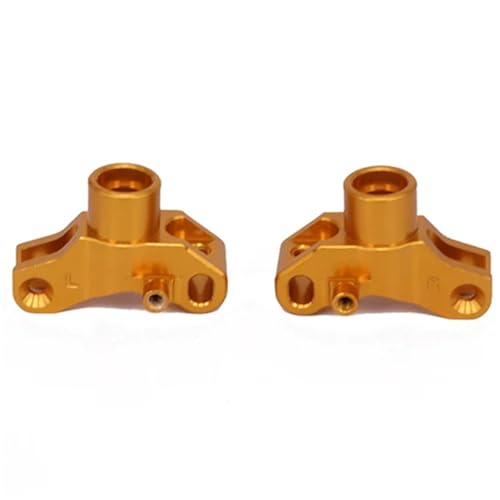 EEQANAO 2 STÜCKE Legierung Hinterradnabenträger Achsschenkelträger for Rc Modellauto 1/10 for Ky-osho for Op-ima 4Wd Upright Set Buggy Off-Road RC Teile(Yellow) von EEQANAO
