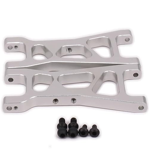 EEQANAO 2 STÜCKE Lower Suspension Arm (L/R) for 1/18 for Re-vel 24540 Scorch for DRO-Mida BX/MT/SC4.18 Short Course(Silver) von EEQANAO