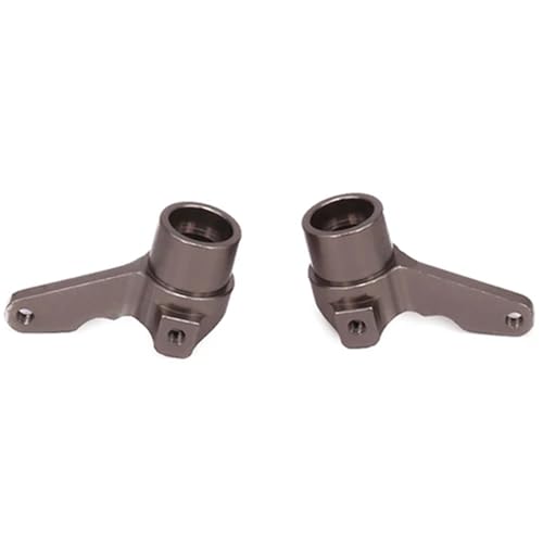 EEQANAO 2 STÜCKE for RCA-WD Alloy Steering Hub Carrier for Rc for Ho-BBY Modellauto 1/10 for Ky-osho for Opt-ima 4Wd Lenkblöcke Knuckle Arm Buggy Off-Road(Titanium) von EEQANAO