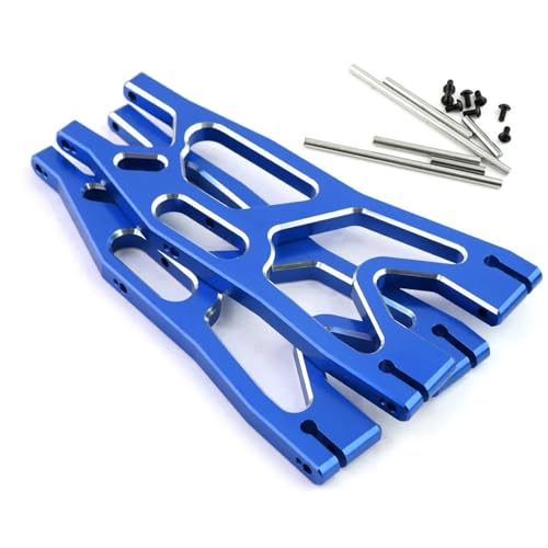 EEQANAO 2 Stück Metall vorne hinten unten Aufhängungsarm for 1/5 for Tra-xxas for X-Maxx for Xm-axx 6S 8S RC for Monster Truck Upgrade Teile Zubehör(Blauw) von EEQANAO