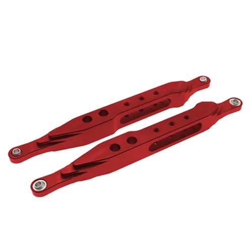 EEQANAO 2 Stück bearbeitete untere Stützstange for den hinteren Stoßdämpfer aus Legierung for RC for Ho-BBY-Modellauto 1-10 VRX for Oct-ane for Ve-TTA for Kar-oo Verbessertes Hop-Up(Rood) von EEQANAO