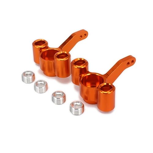 EEQANAO 2 stücke Legierung Aluminium Steering Hub Carrier (L/R) Knuckles 511484 for Rc Auto 1/10 FS LKW Buggy 53810 Verbesserte Hop-Up Teile(Orange) von EEQANAO