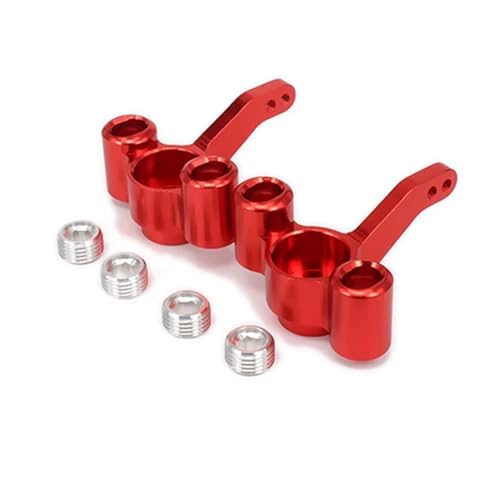 EEQANAO 2 stücke Legierung Aluminium Steering Hub Carrier (L/R) Knuckles 511484 for Rc Auto 1/10 FS LKW Buggy 53810 Verbesserte Hop-Up Teile(Rood) von EEQANAO