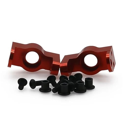 EEQANAO 2-teiliges Achsschenkel-Achsgehäuse-Endset aus Legierung for RC-Modellautos im Maßstab 1:10 von HPI for Ven-ture FJ Cruiser Crawler(Rood) von EEQANAO